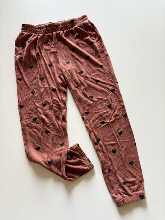 Brown Heart Knit Joggers