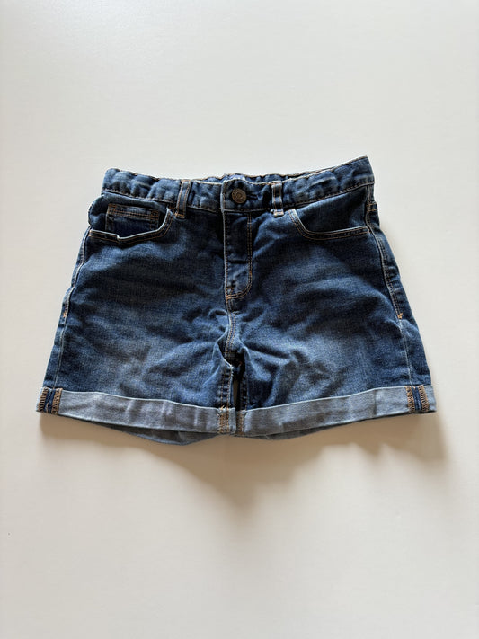 Cuffed Denim Shorts