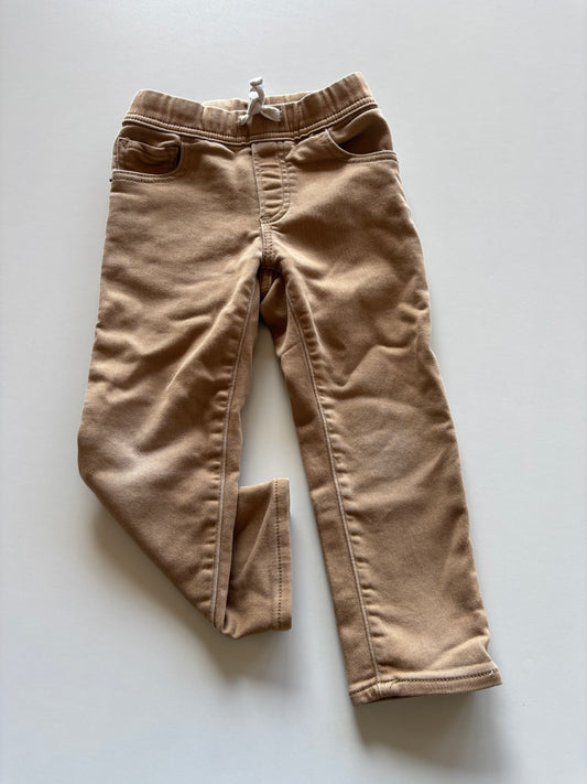 Tan Slim Faux Denim