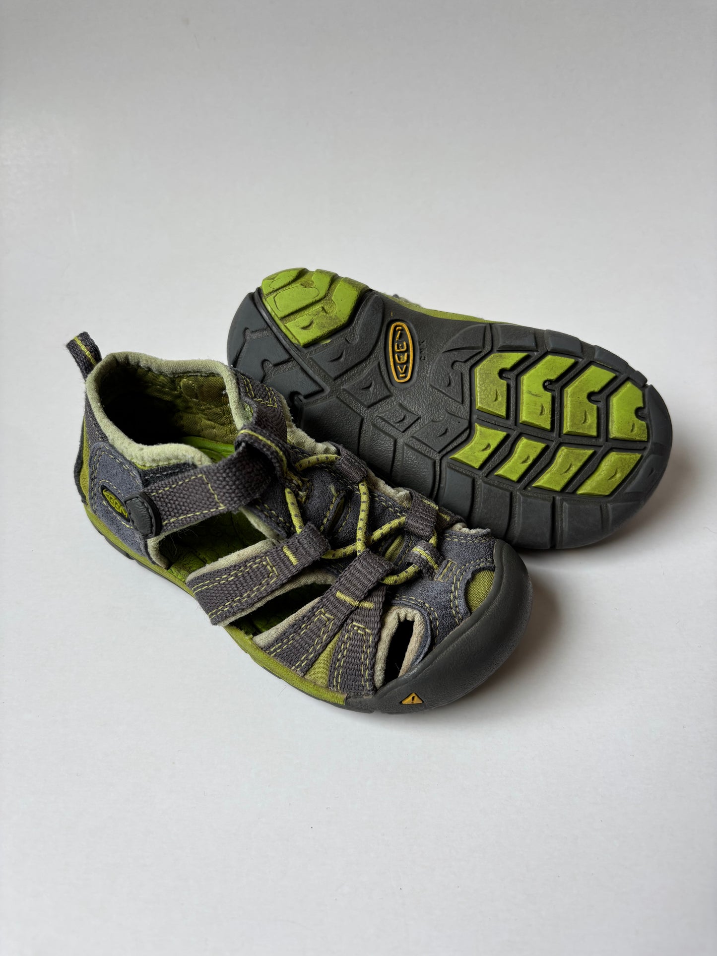 Grey & Green Keen Sandals