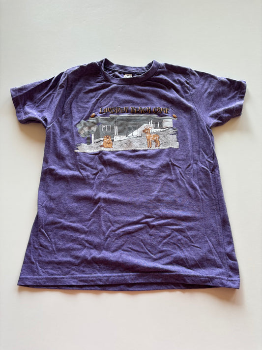Purple Lumsden Beach Camp Tee