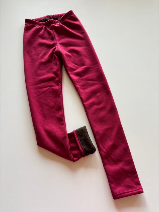 Fleece Lined Burgundy Leggings