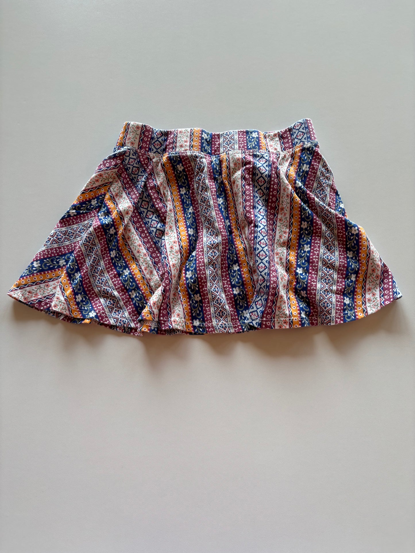 Patterned Striped Skort