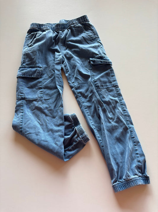 Chambray Cargo Joggers