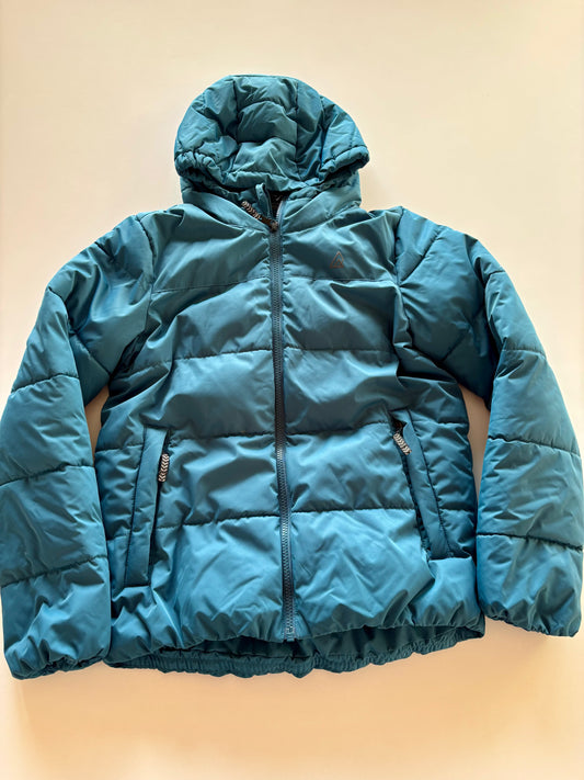 Hooded Turquoise Winter Jacket