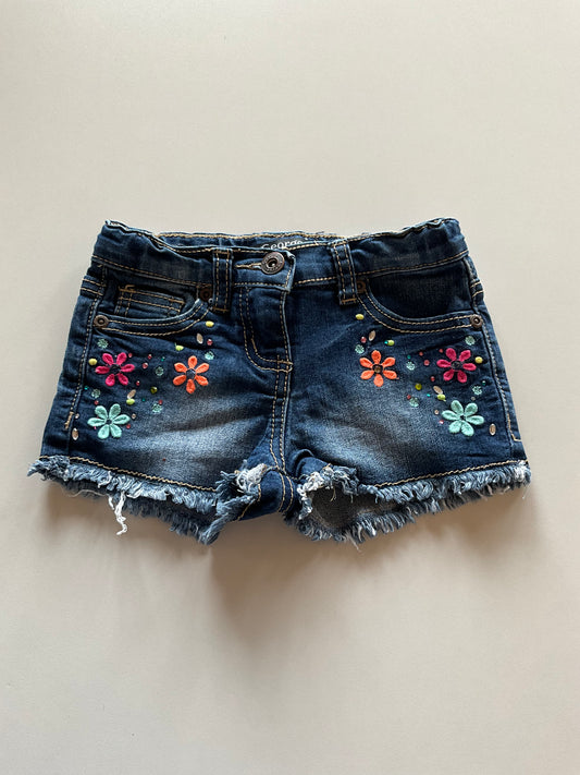 Embellished Denim Shorts