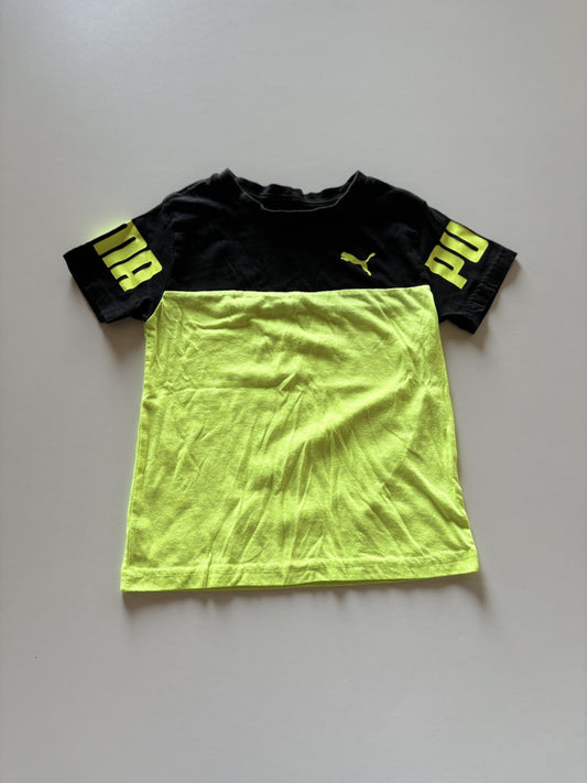 Black & Neon Yellow Puma Tee