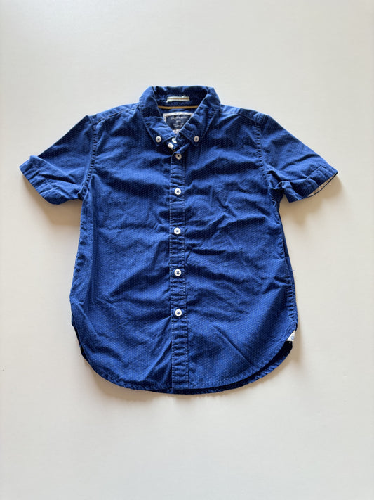 Blue Polka Dot Button Up