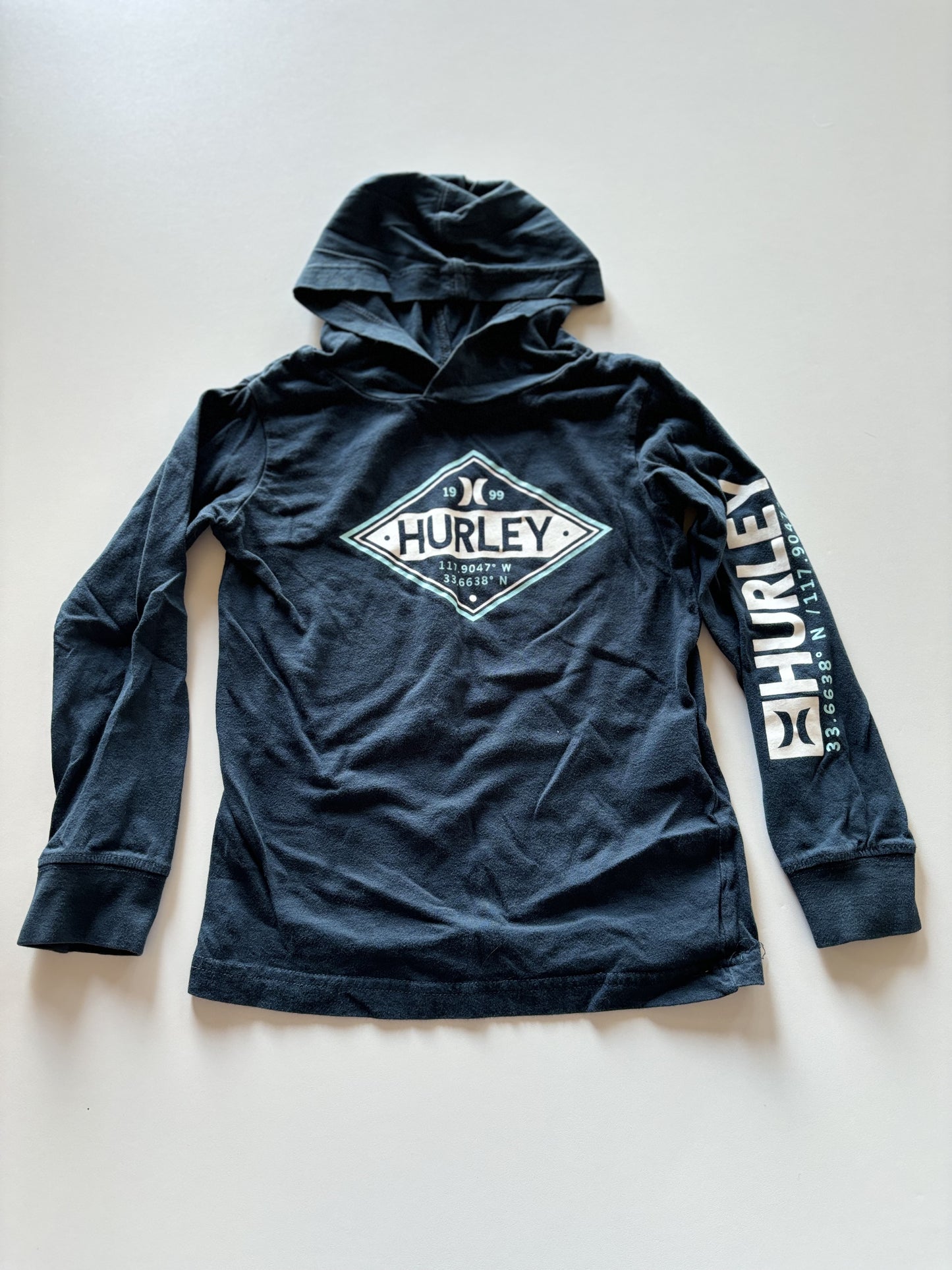 Navy Hooded Hurley Shirt