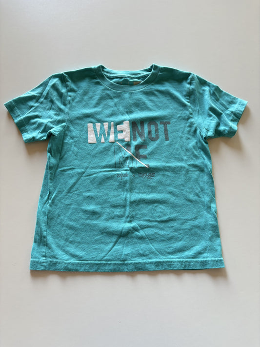 Blue We Not Me Flag Football Tee