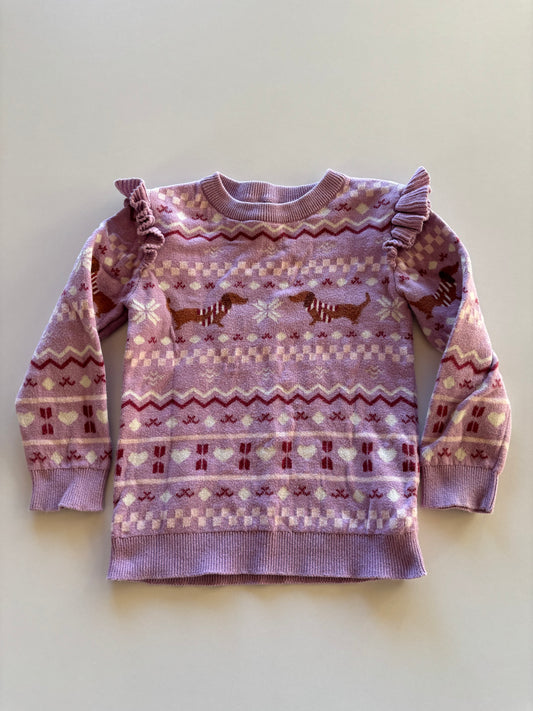 Purple Dachshund Sweater