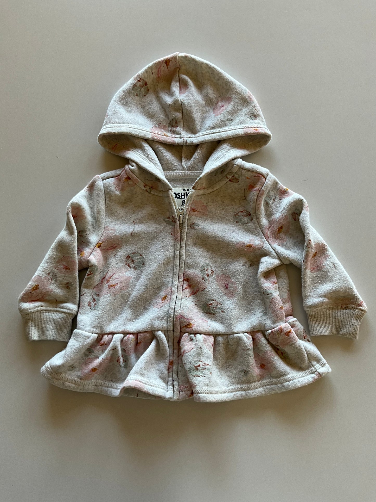 Dainty Floral Peplum Hoodie