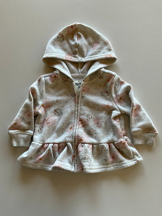 Dainty Floral Peplum Hoodie