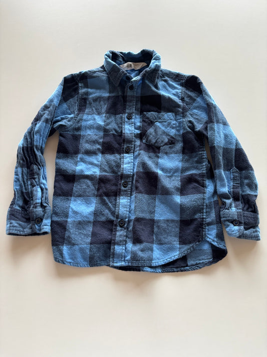 Blue Plaid Flannel Shirt