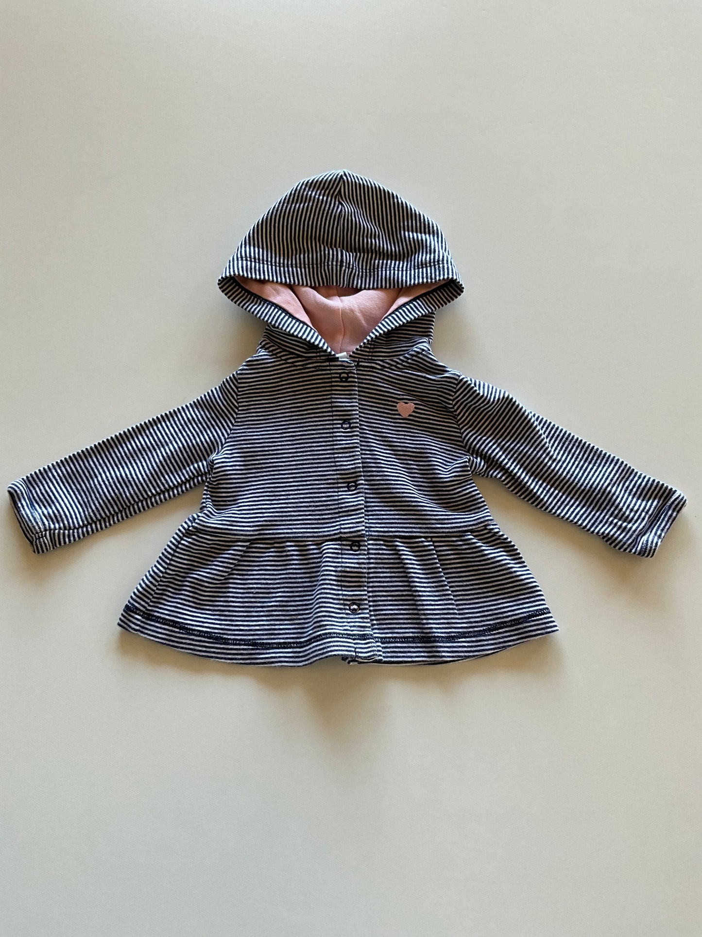 Striped Peplum Hoodie