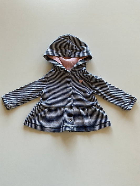 Striped Peplum Hoodie