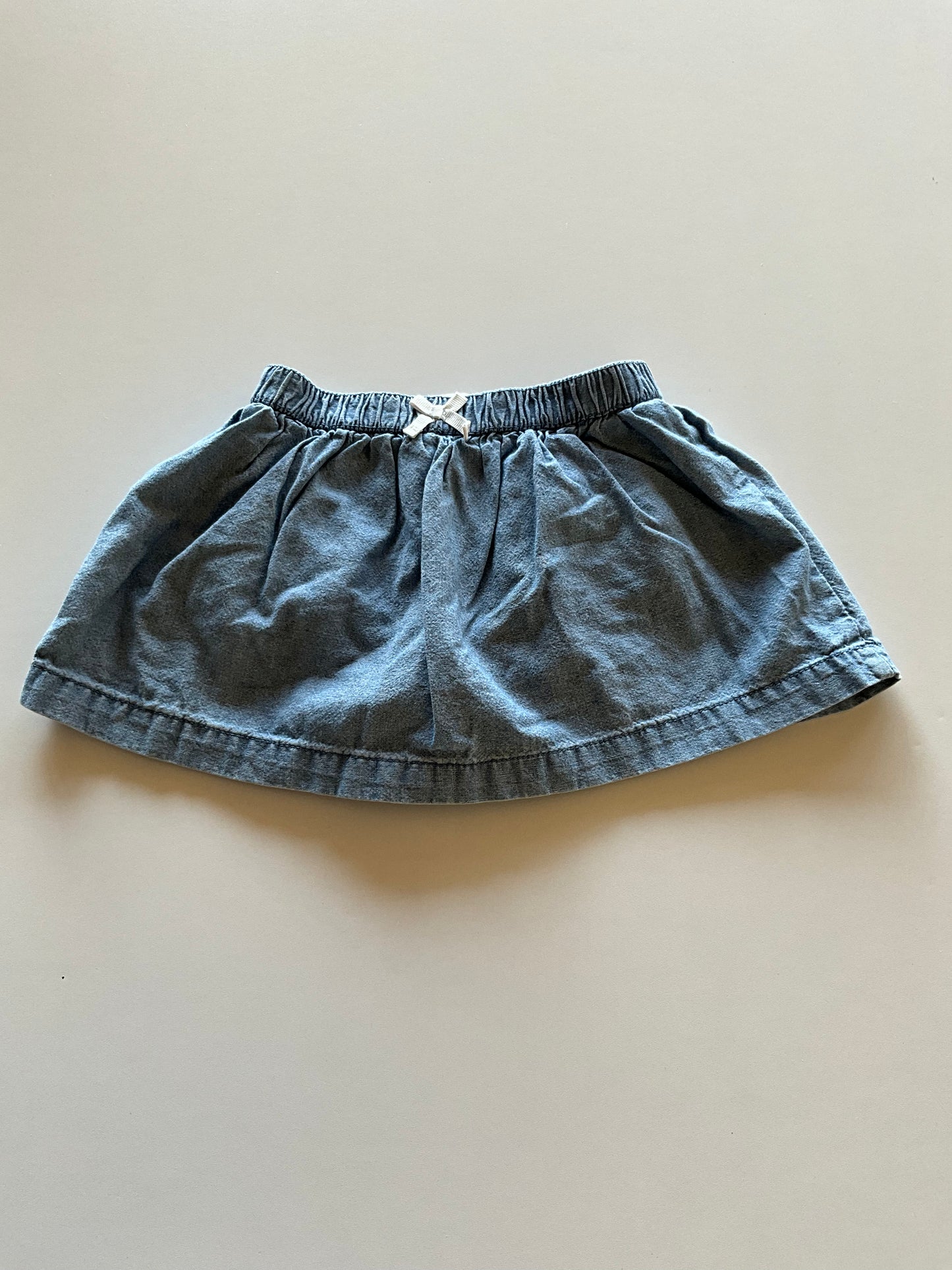Chambray Skort