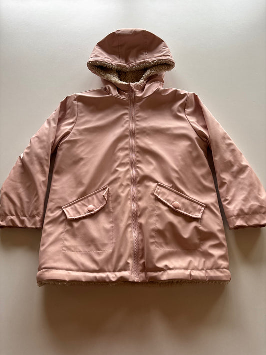 Sherpa Lined Pink Rain Jacket