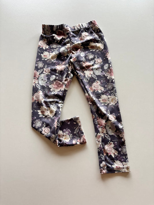 Purple Floral Leggings