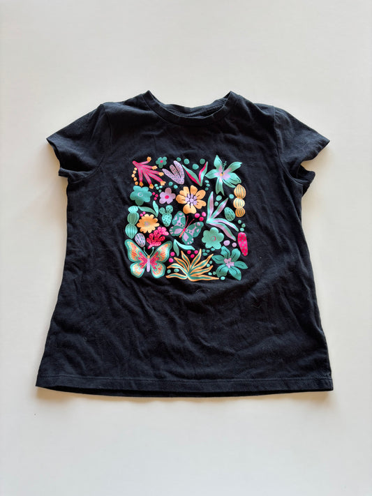 Black Bright Floral Tee
