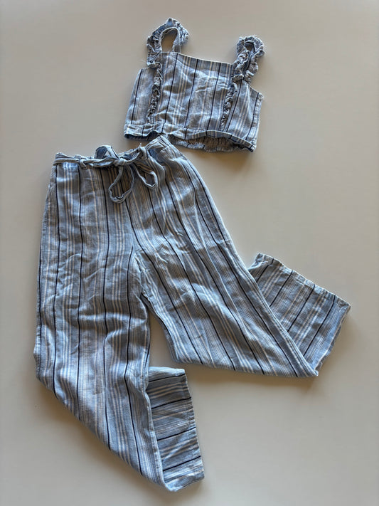 2pc Blue Striped Set