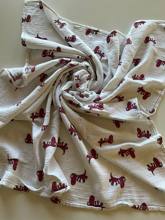 Dinosaur Muslin Blanket