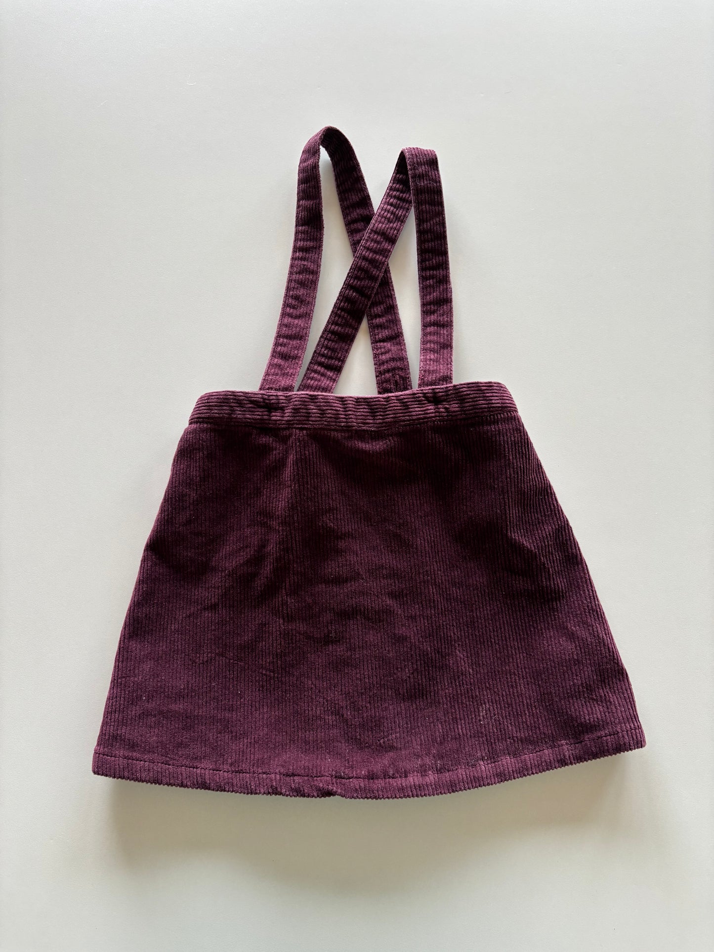 Eggplant Corduroy Overall Skirt
