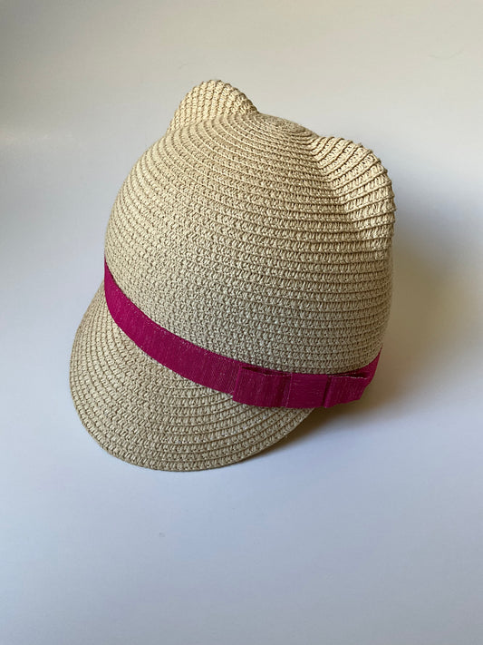 Straw Cat Ears Hat