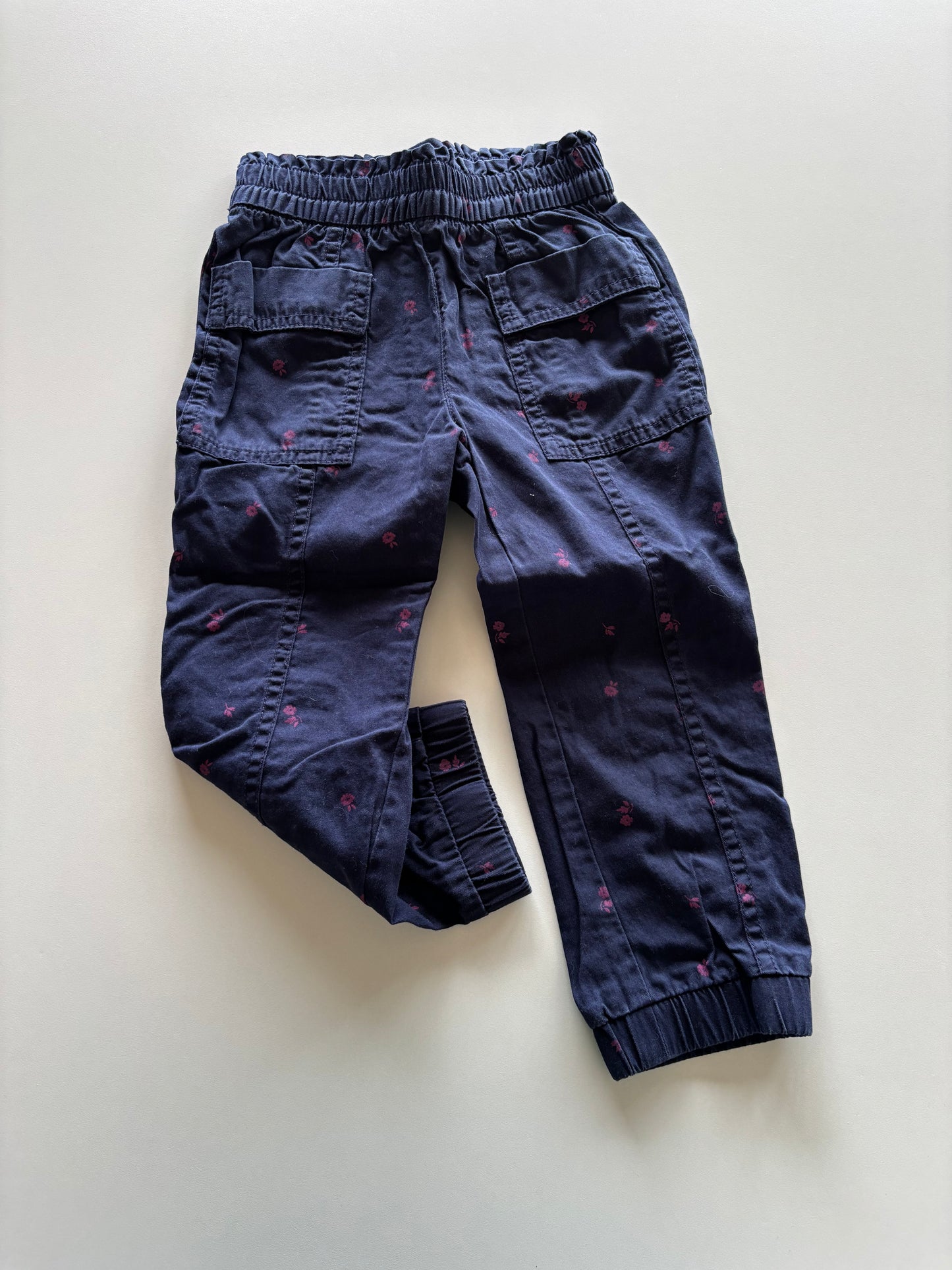 Navy with Floral Joggers