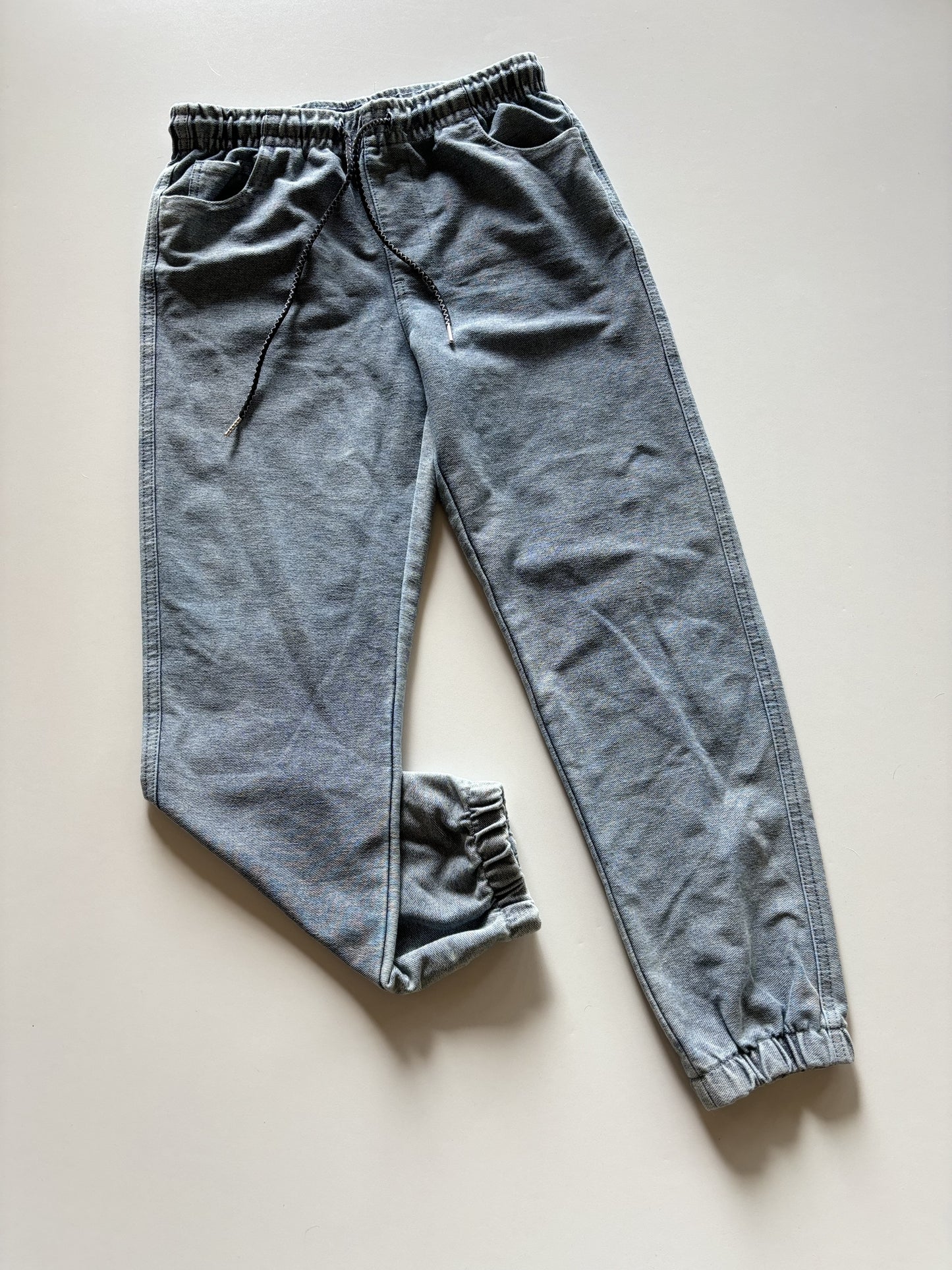 Unique Wash Denim Joggers