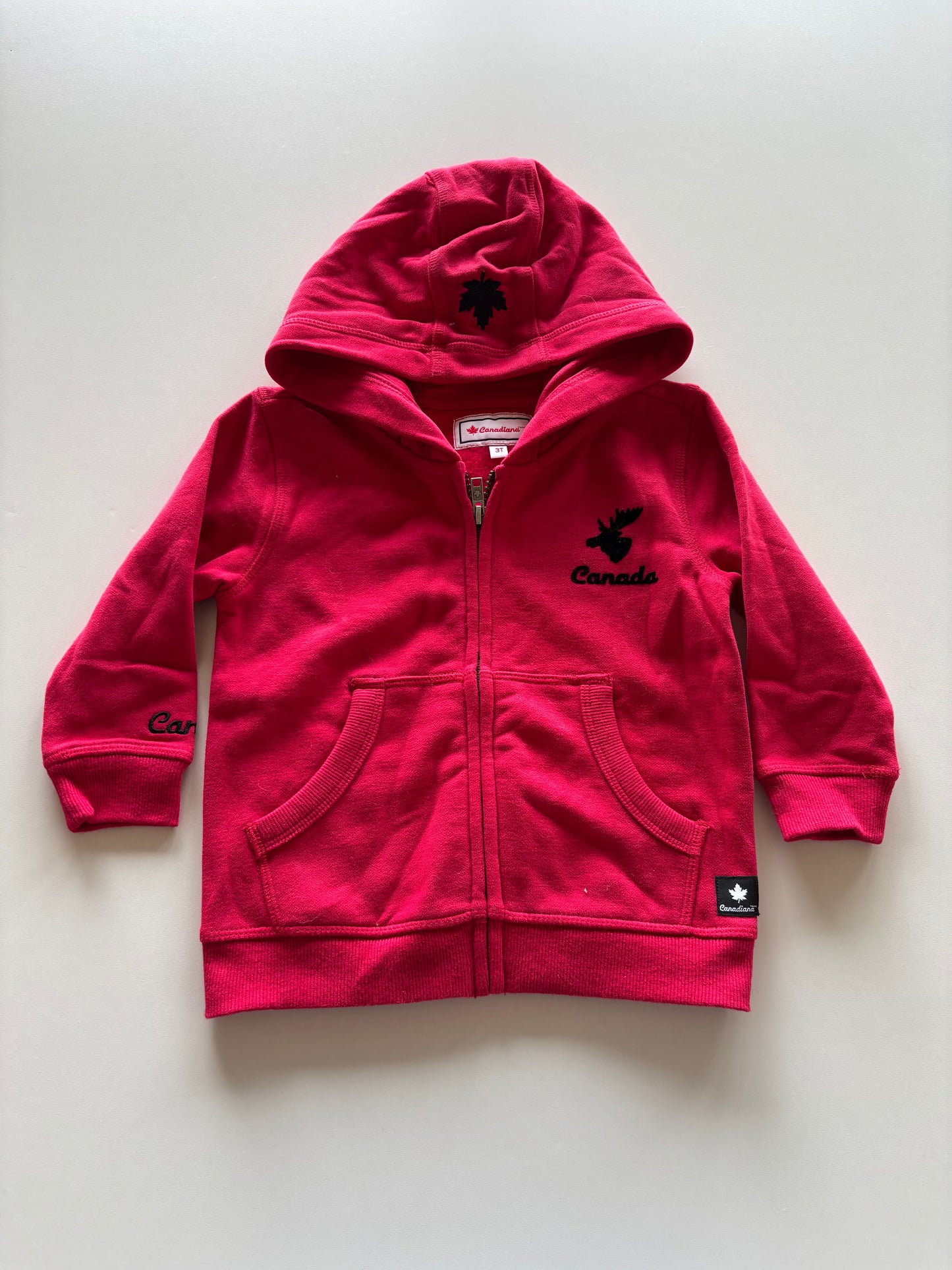 Red Canada Zip Up Hoodie