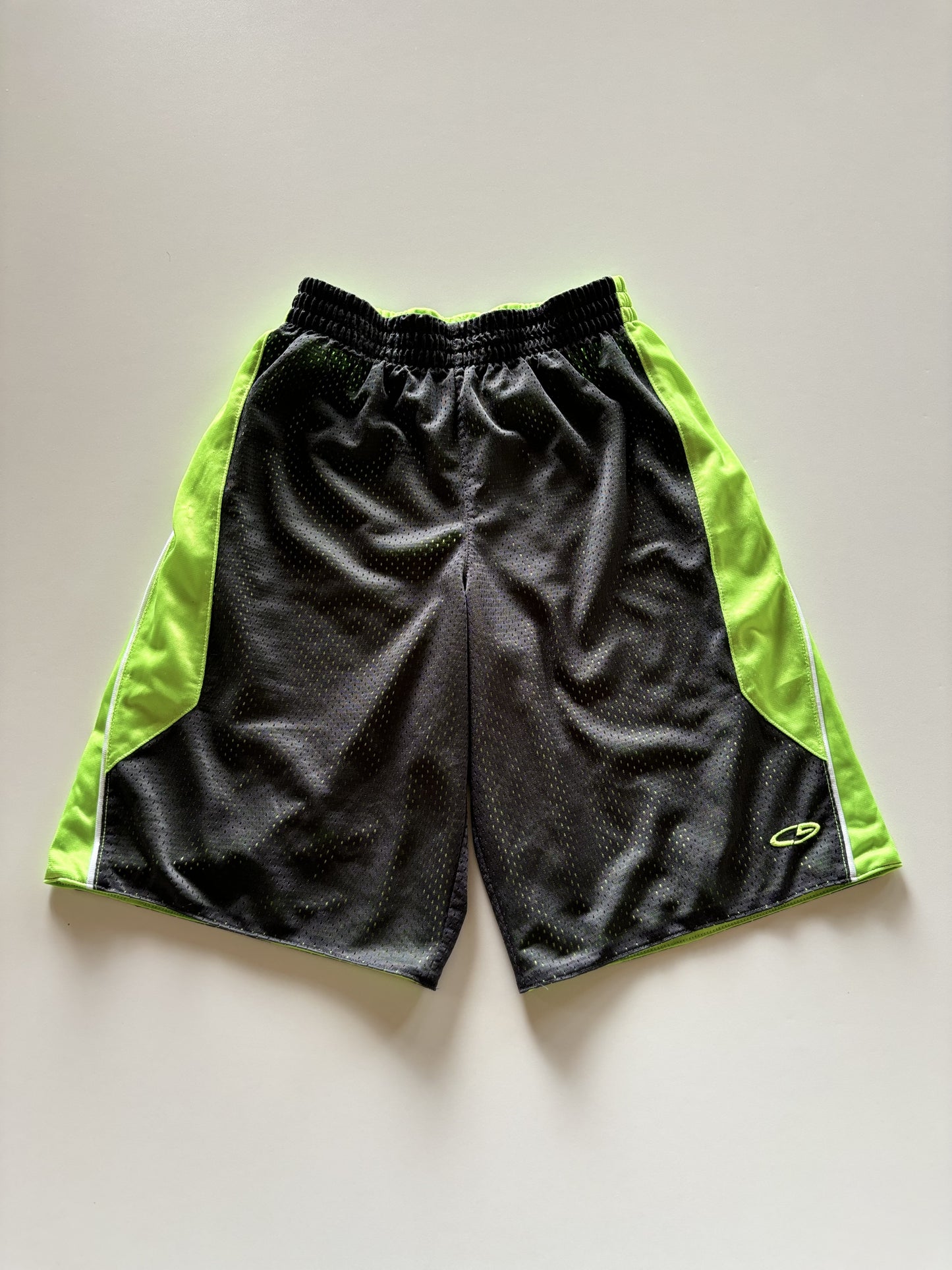 Reversible Charcoal & Lime Athletic Shorts
