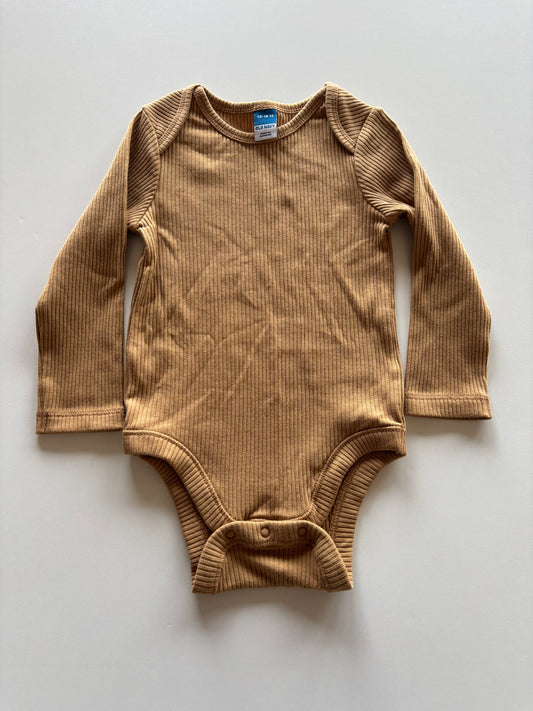 Ribbed Brown Onesie