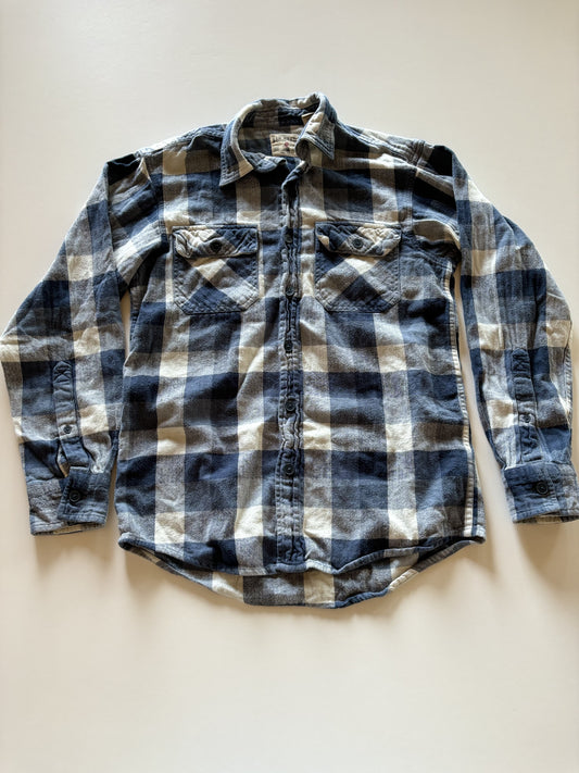 Blue Flannel Plaid Button Up