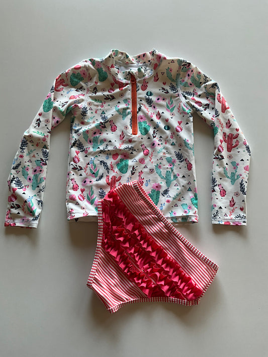 2pc Patterned Swim Suit