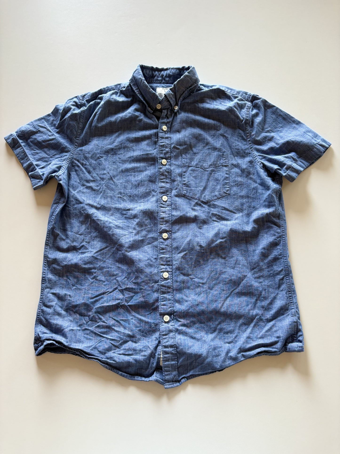Chambray Button Up Tee