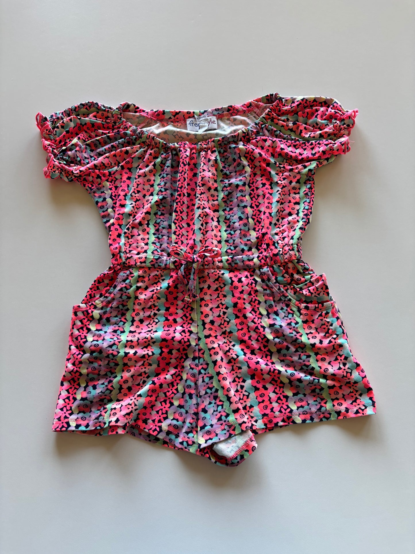 Neon Floral Romper