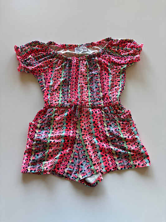 Neon Floral Romper