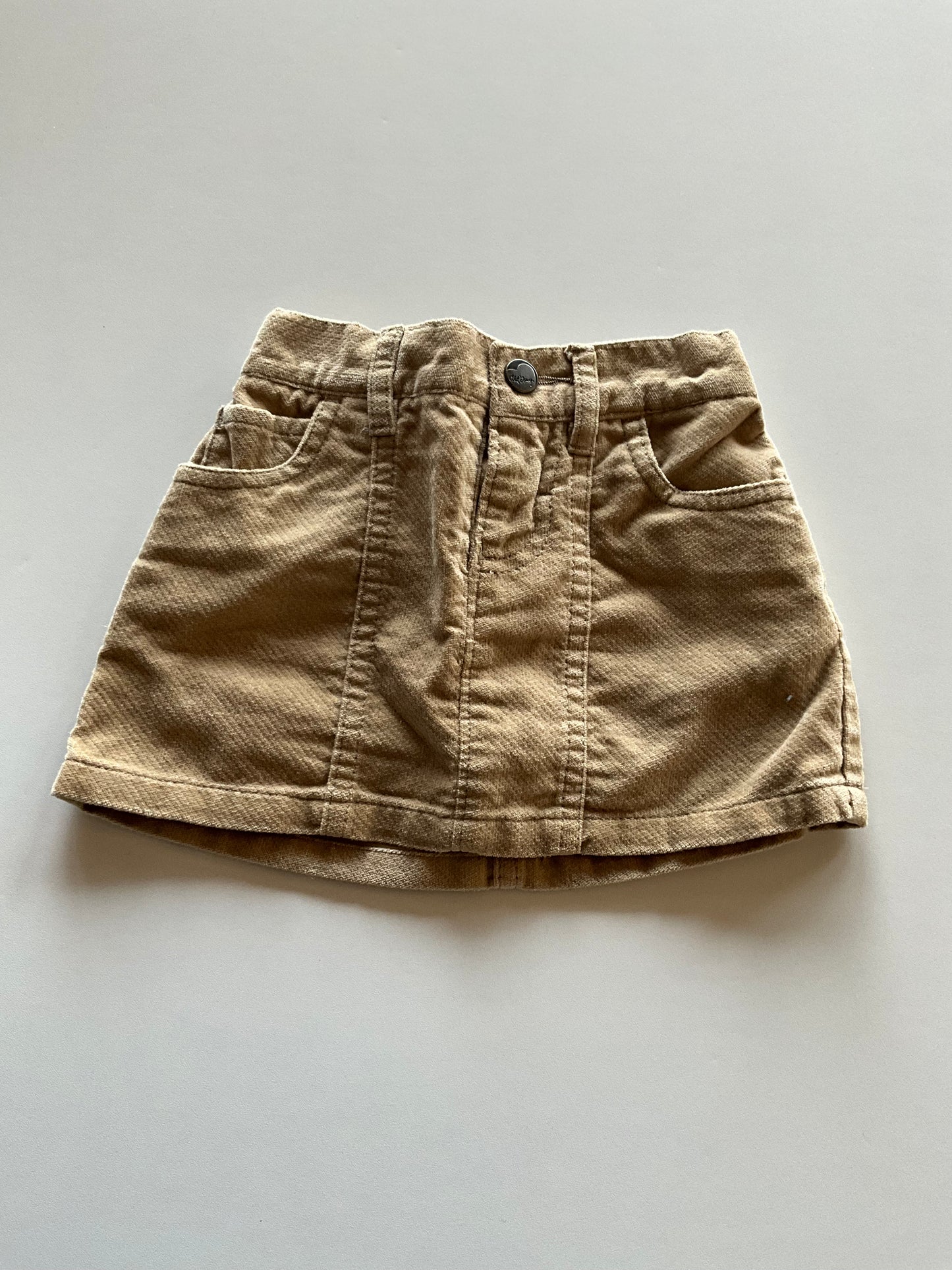 Tan Corduroy Skirt