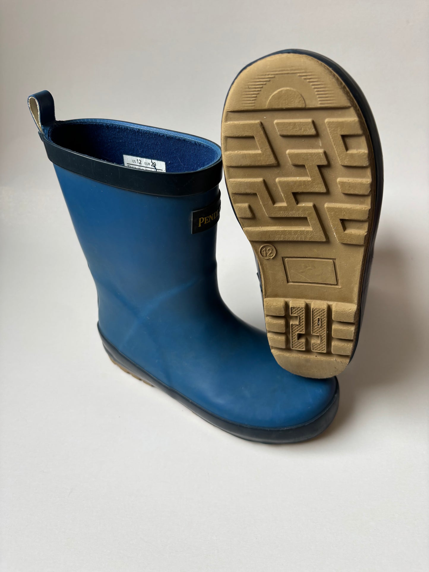 Two Tone Blue Rubber Boots