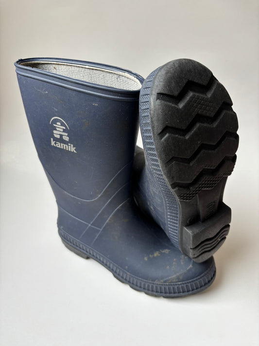 Navy Rubber Boots
