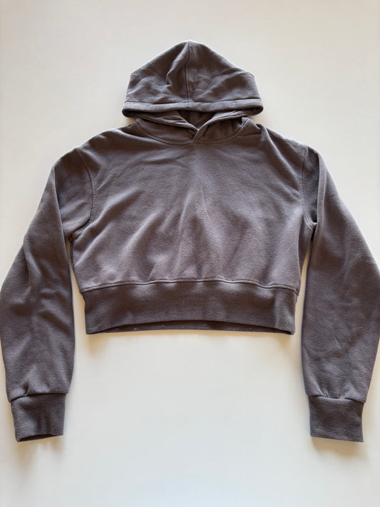 Grey Cropped Hoodie