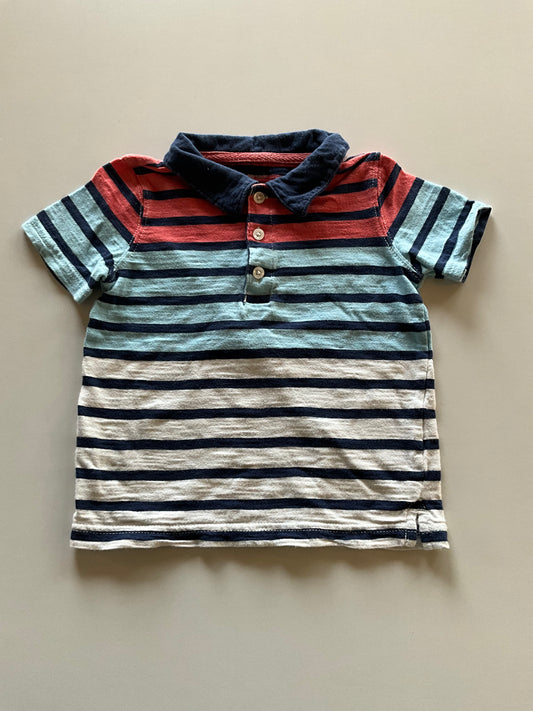 Colourblock Striped Polo