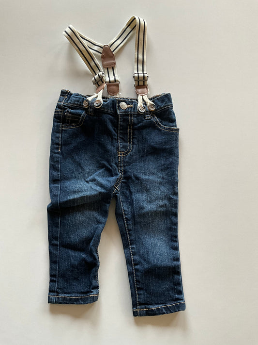 Denim with Suspenders