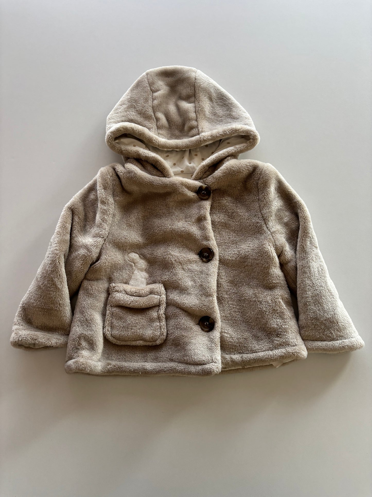 Cozy Taupe Bunny Jacket