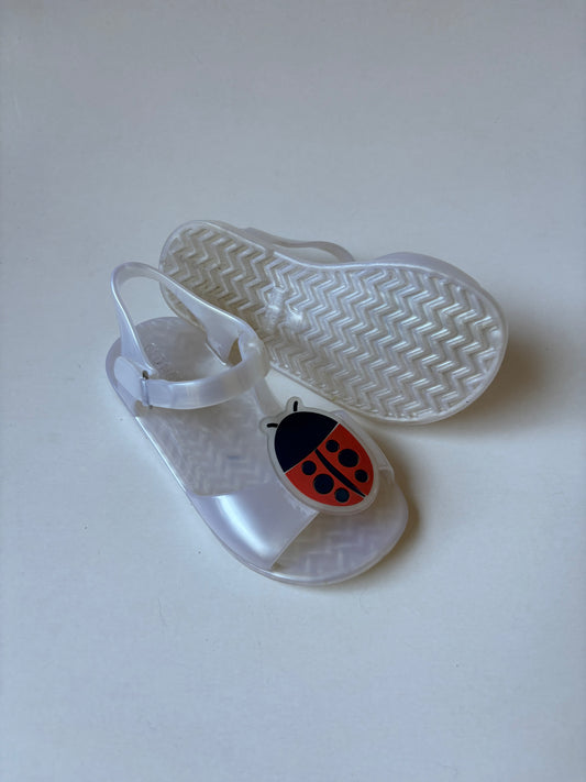 Pearl White Ladybug Sandals