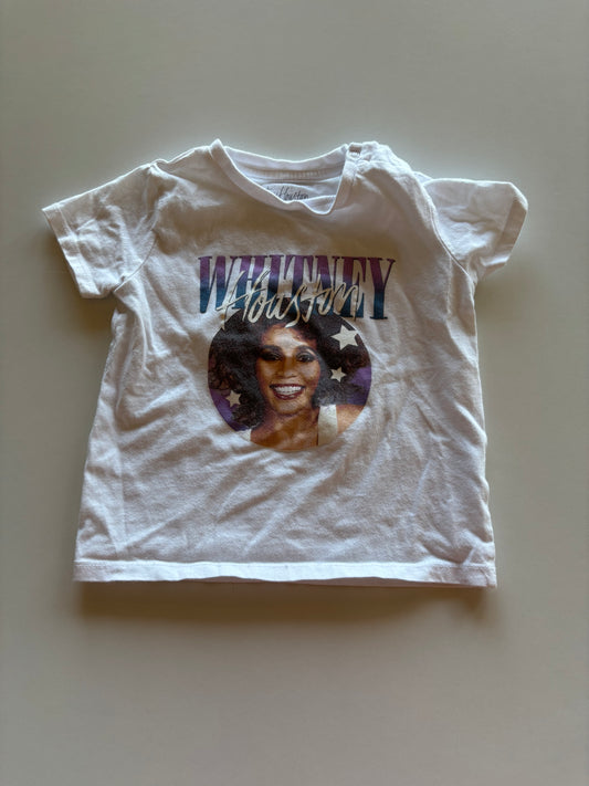 White Whitney Houston Tee