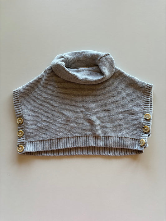 Grey & Silver Knit Cape/Cardigan