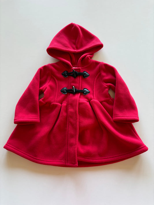 Thick Red Fleece Hooded Jacket