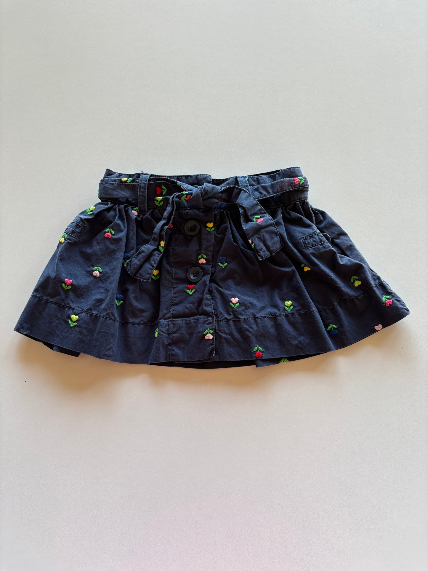 Navy Heart Tulip Skort